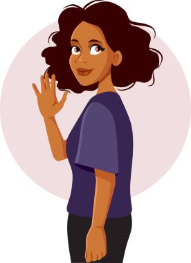 Dost Canlısı Kadın El Kılavuzu Çizgi Filmi Karakteri