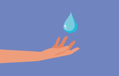 Elle Düşürme Doğal Kaynaklar Vektör Resmini Tutma