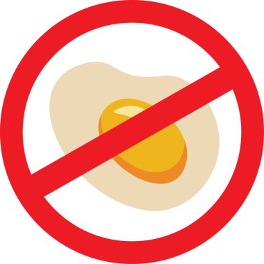 Yumurta Alerjisi Uyarı İşaret Vektörü Simgesi