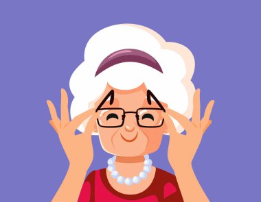 Optometrist bir büyükanne resmine bir çift gözlük verdi.