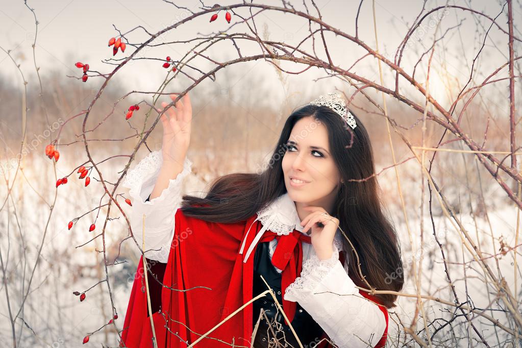 Winter Princess with Rosehip Branch