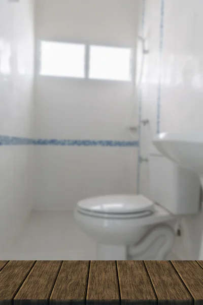 Splachovací záchod (fuzzy rozostření pozadí interiéru) — Stock fotografie