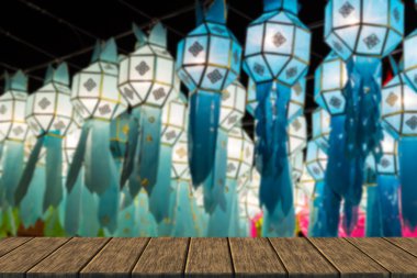 Tayland geleneksel dekorasyon kağıt fener 