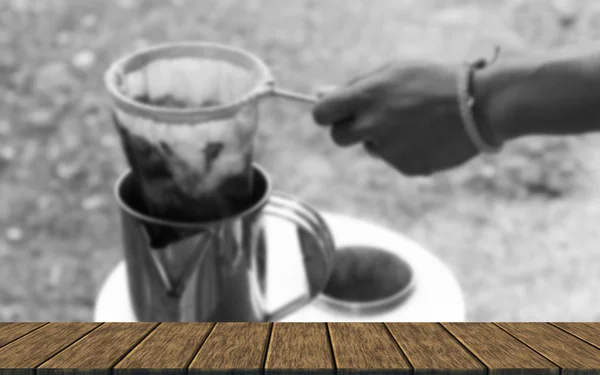 Thailändische traditionelle Kaffeekochmethode — Stockfoto