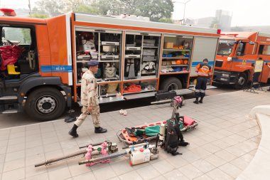 sağlık görevlisi sahte afet tatbikatı