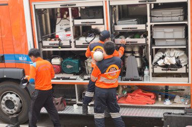 sağlık görevlisi sahte afet tatbikatı