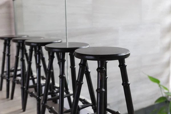 Wooden chair stool at the balcony — Stock Photo, Image