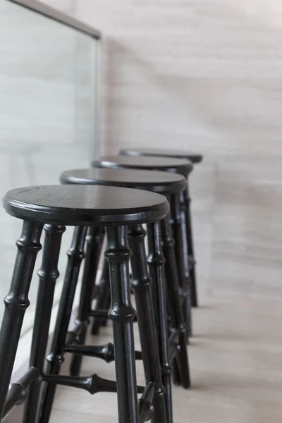 Wooden chair stool at the balcony — Stock Photo, Image