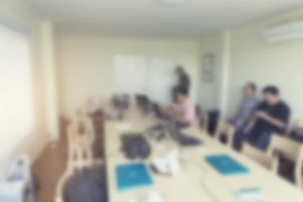 People with notebook in meeting room for background, blur and vi — Stock Photo, Image