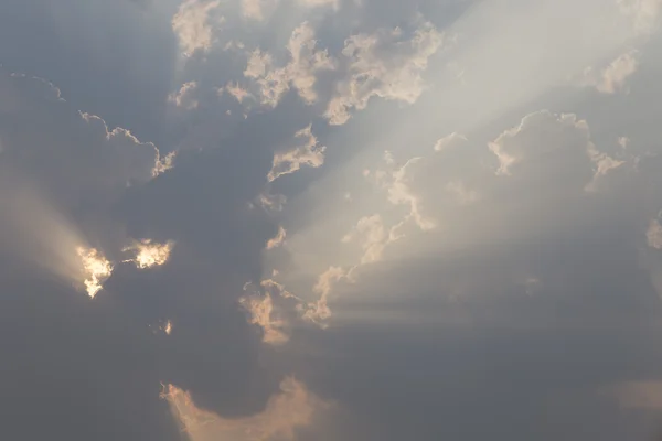 Sun ray in cloudy day — Stock Photo, Image