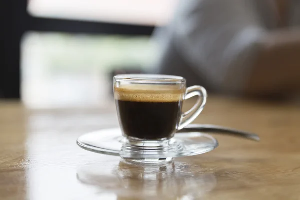ショット熱いエスプレッソ コーヒー カップ — ストック写真