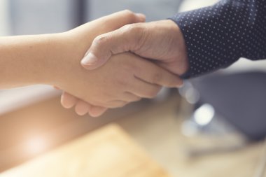 işadamı el sıkışma için iş acquisiton kavramı