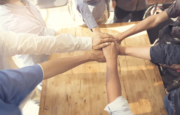 United hands for cooperation and teamwork concept — Stock Photo, Image