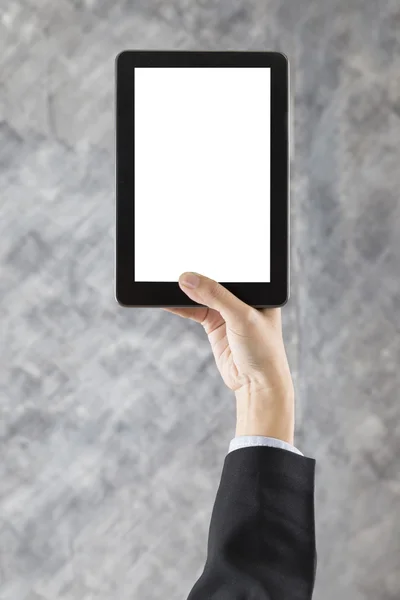Empresário mão segurando Digital Tablet — Fotografia de Stock