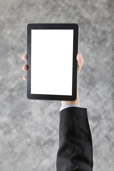 Businessman hand holding digital tablet — Stock Photo, Image