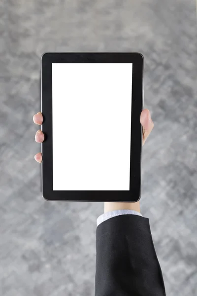 Businessman hand holding digital tablet — Stock Photo, Image