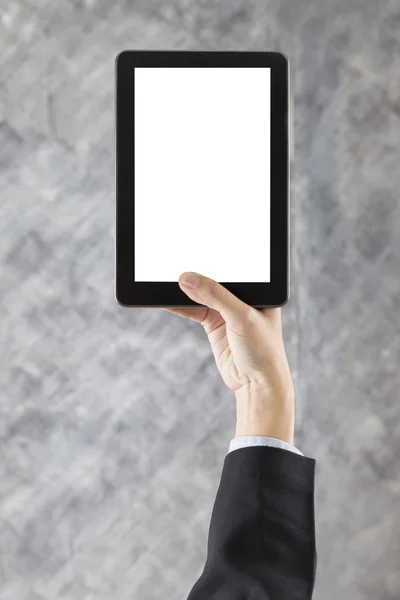 Businessman hand holding digital tablet Stock Picture