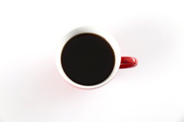 Beyaz arka planda kahve fincanı