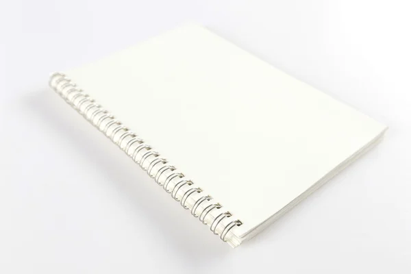 Notizbuch auf weißem Hintergrund — Stockfoto