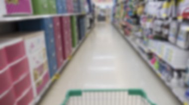 sepeti, koridor ve süpermarket - bulanıklık olarak kullanmak için satış ürün