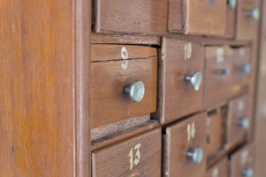 ahşap çekmece kabine ile sayı