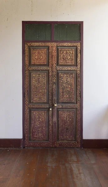 Kunst schilderij op houten deur — Stockfoto