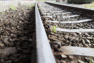 Demiryolu parça tren istasyonunda