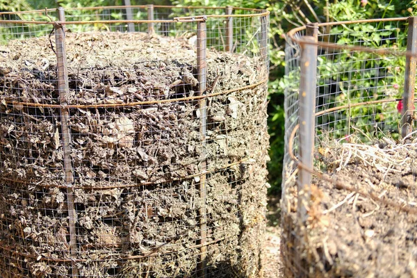 Organiczny Kompost Produkcja Nawozów Uprawy Gleby Rolnictwie — Zdjęcie stockowe