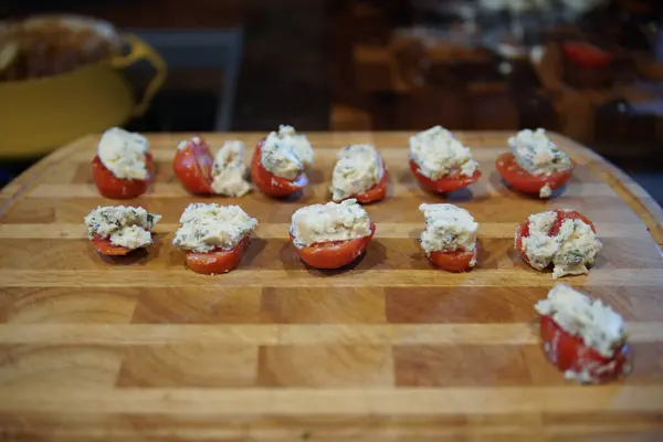 tomatoes with farmer paneer cottage cheese. vegetarian meal snack appetizer.