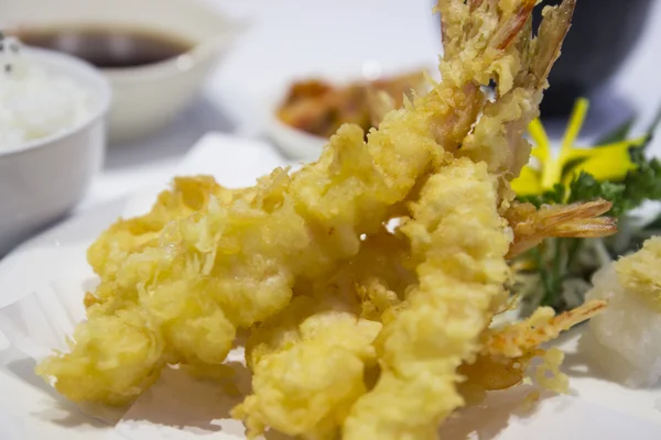 Gambas fritas tempura — Foto de Stock