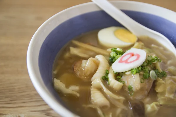 Japanese seafood noodle — Stock Photo, Image