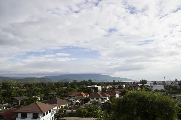 Rural asiático cidade vista — Fotografia de Stock