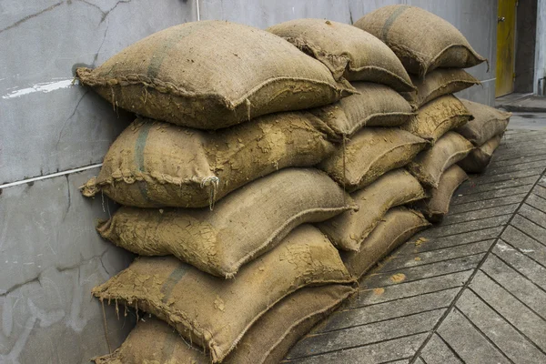 The pile of sand sack — Stock Photo, Image