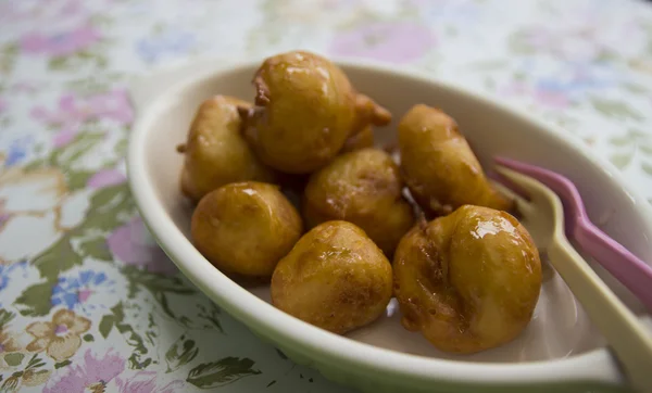 Batter fried banana ball — Stock Photo, Image