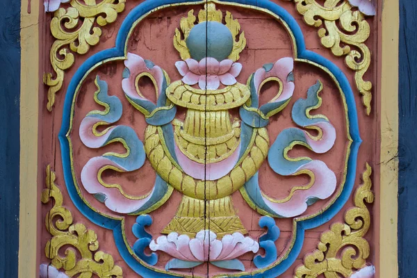 Дизайн бутанской резьбы — стоковое фото