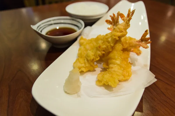 Ιαπωνικά tempura τηγανητές γαρίδες — Φωτογραφία Αρχείου