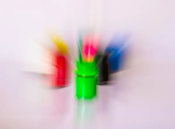 Das verschwommene Bild der Farbflasche abstrakt — Stockfoto