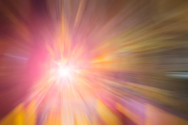 Flare and red and yellow color radial motion blur abstract of bu — Stock Photo, Image