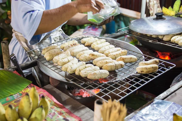 Thailand traditionele snack geroosterde banaan — Stockfoto