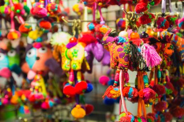 el yapımı renkli kumaş hayvan şeklinde Anahtarlık 