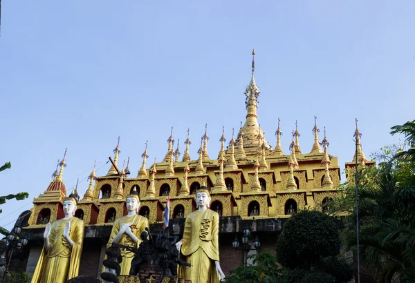 Golden thailand multi-storey pagoda — Stock Photo, Image