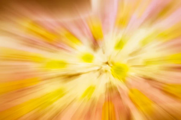 Giallo, rosa, arancione, striscia di colore bianco movimento radiale sfocatura abstrac — Foto Stock