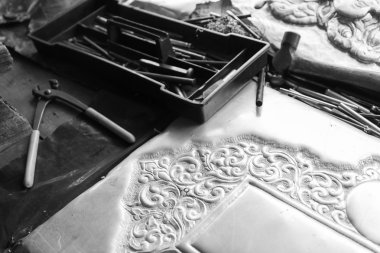 pense ve sanat dekorasyon gümüş yapmak için keski