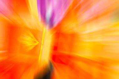 turuncu, pembe renkli şerit radyal hareket bulanıklığı soyut