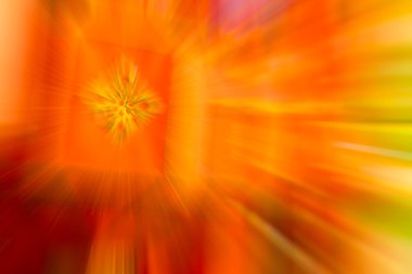 turuncu, altın rengi şerit radyal hareket bulanıklığı soyut