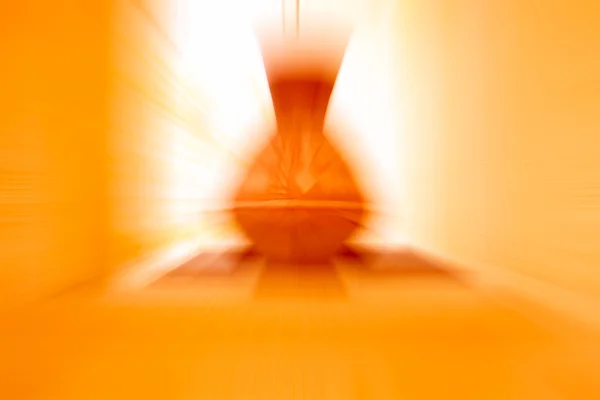 オレンジ、茶色ストライプ ラジアル モーション ブラー抽象 — ストック写真