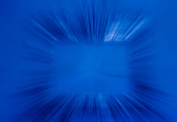 Blu striscia di colore movimento radiale sfocatura astratta — Foto Stock