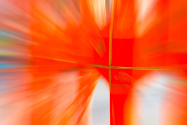 Bande de couleur orange mouvement radial flou abstrait — Photo