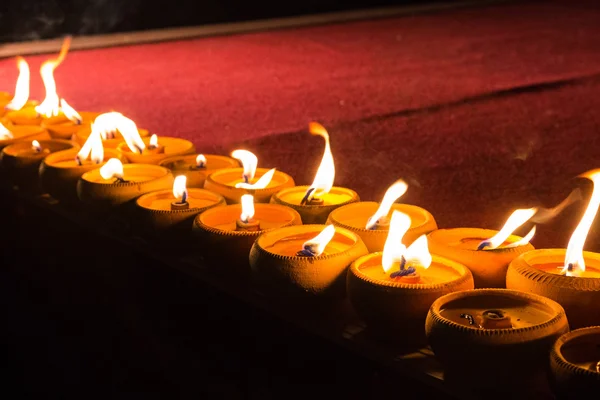 Candle light at night — Stock Photo, Image