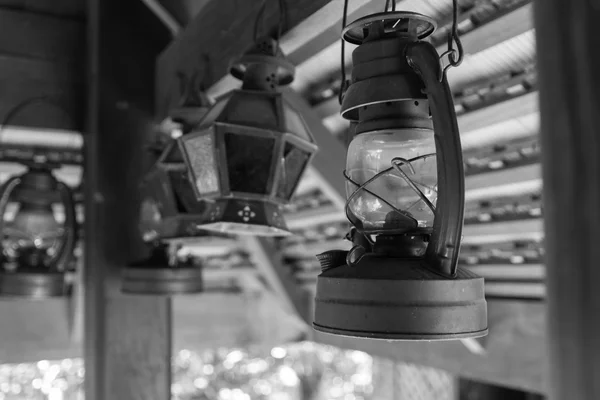 Antica lanterna tempesta — Foto Stock